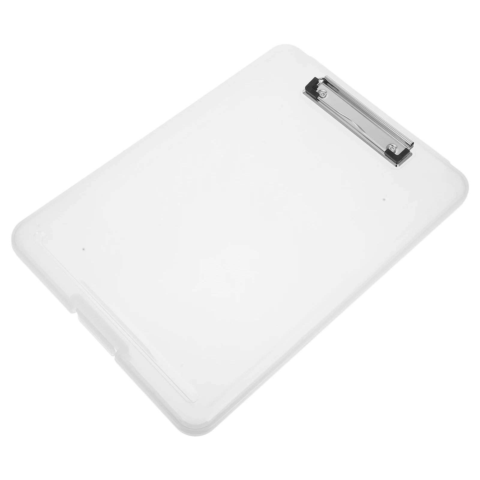 

File Storage Box Clip Boards Care Clipboard Binder Case Paper Holder Transparent with Work