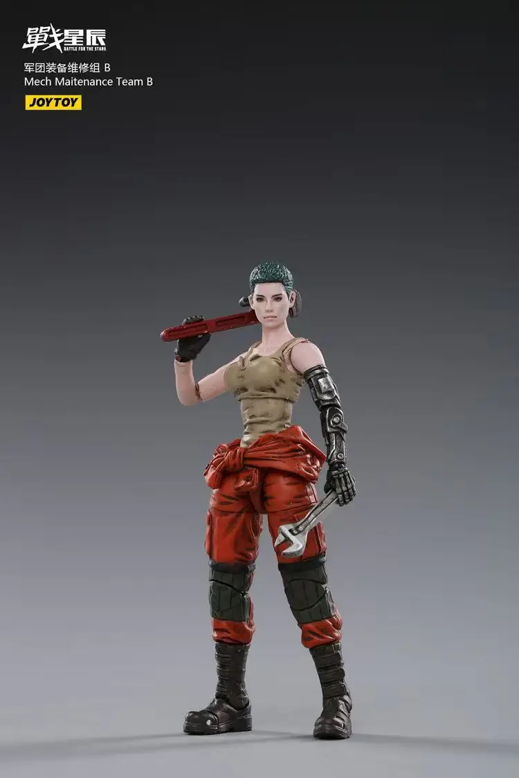 在庫 JOYTOY 1/18 アクションフィギュア (6 ピース/セット) メカメンテナンスチーム B アニメアクションフィギュアモデルおもちゃコレクション人形キッズギフト