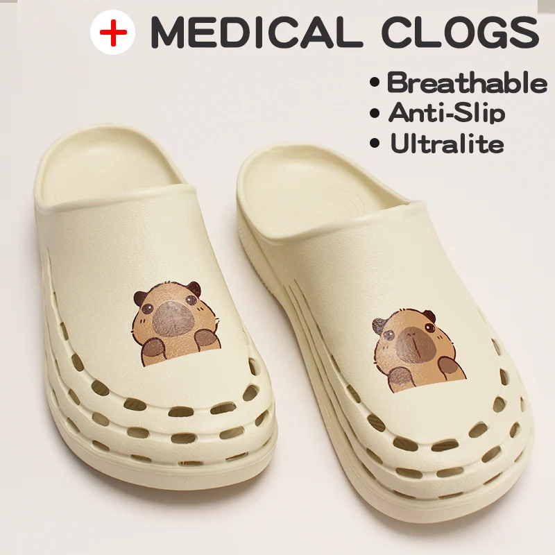 Nursing Scrub Clogs  Medical Shoes Hospital Work Clogs  Non-slip Step-in EVA Breathable Light Weight  dentist Work Slippers X08