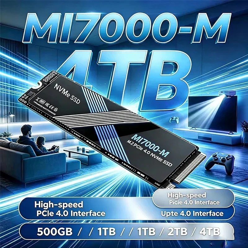 MI7000-M SSD New M.2 NVMe SSD PCIe 3.0 High Performance Internal Drive 500GB 2TB 4TB Storage Upgrade For Desktop Laptop