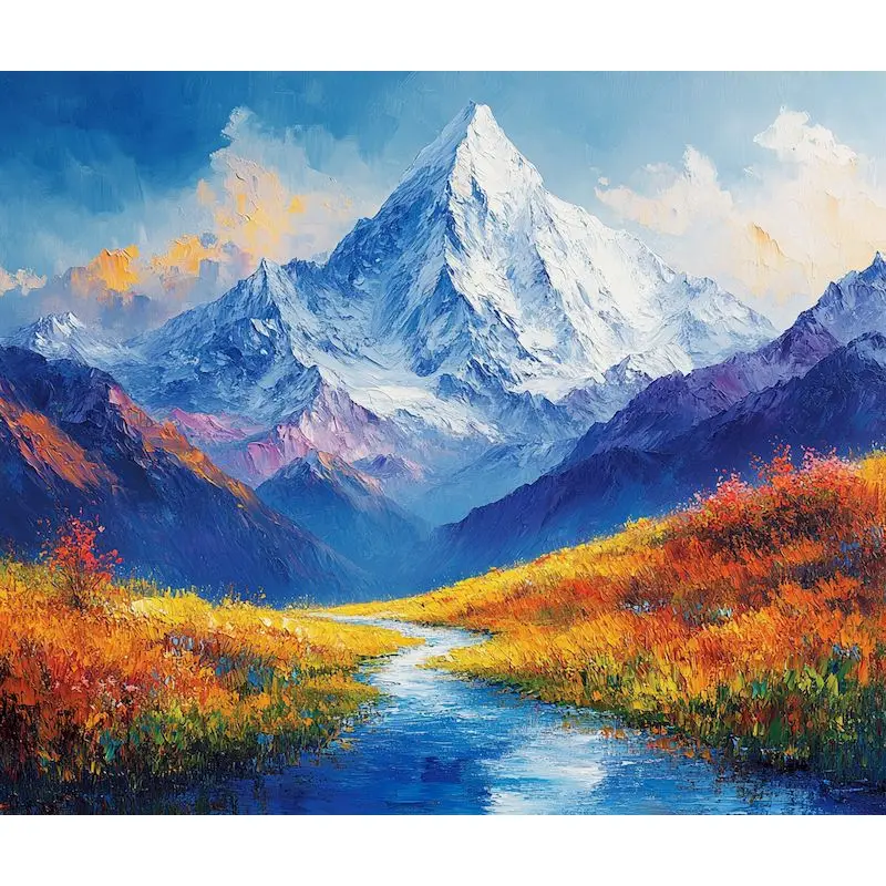 

GATYZTORY Frame Snow Mountain DIY Painting By Numbers Modern Wall Art Picture Coloring By Numbers Unique Gift Paint By Numbers