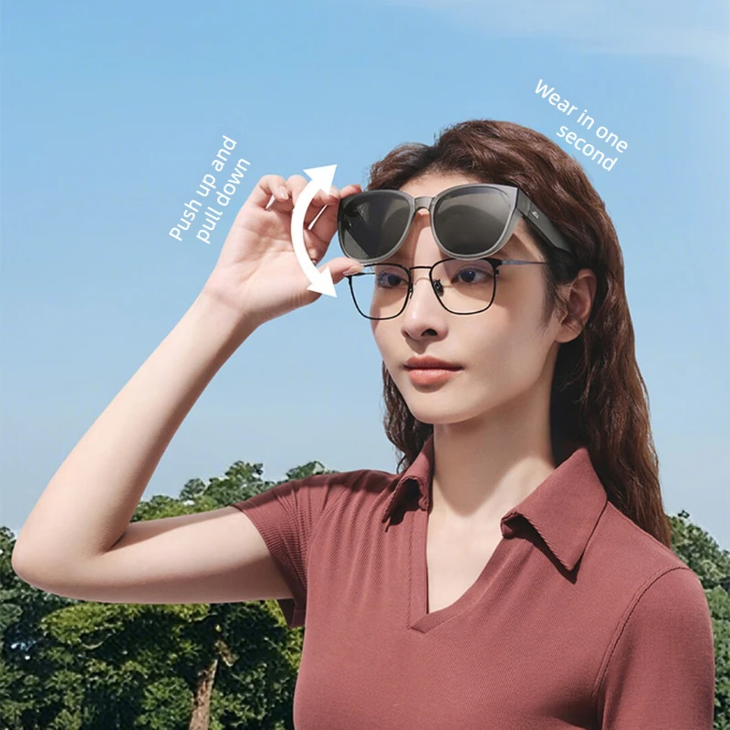 FD496 Foldable Fit Over Sunglasses Large Frame for Prescription Glasses Driving Outdoor Travel Anti Glare Scratch Resistant 선글라스