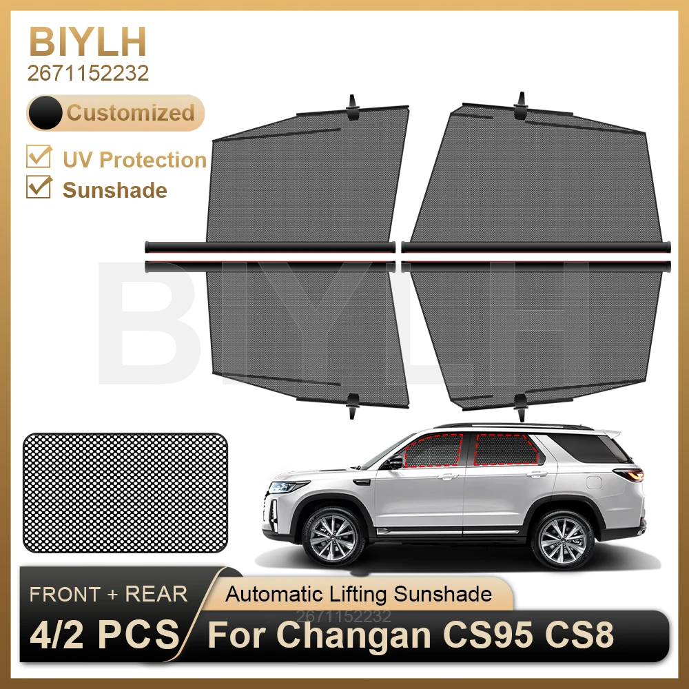 

4/2Pcs Heat Shield For Changan CS95 Car Side Windshield Sunshade Customized Fit Car Sunshade UV Protection Auto Accessories