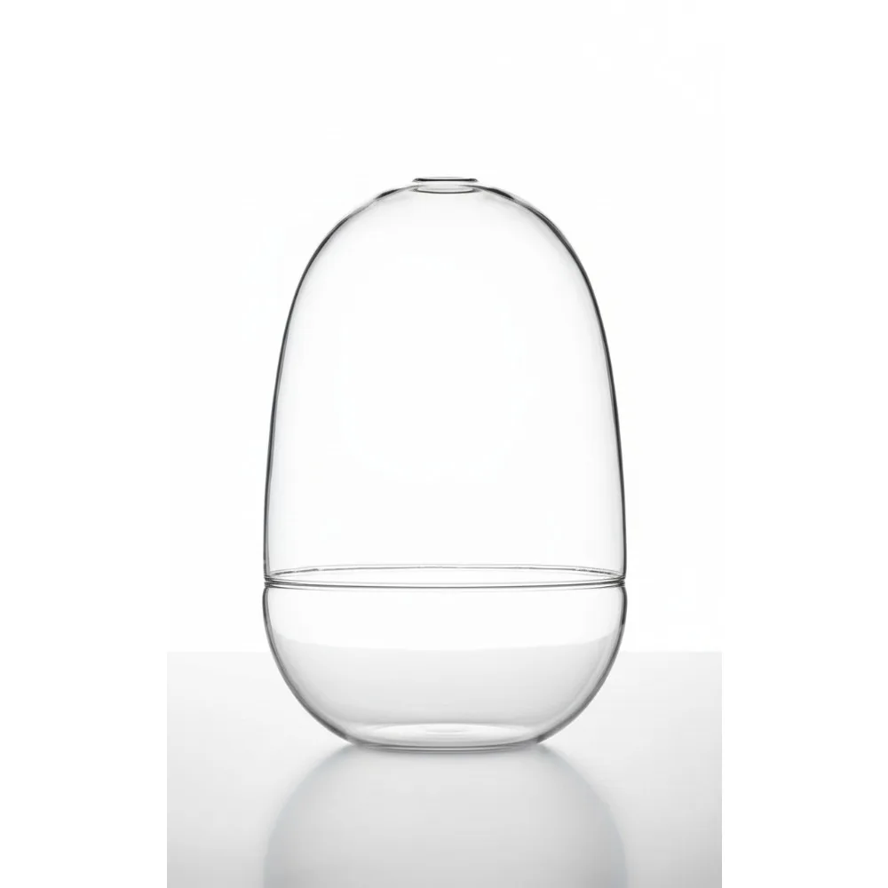 

Large Clear Glass Terrarium for Plants, Egg Shaped Decorative Display Case, Ideal Home Garden Decor