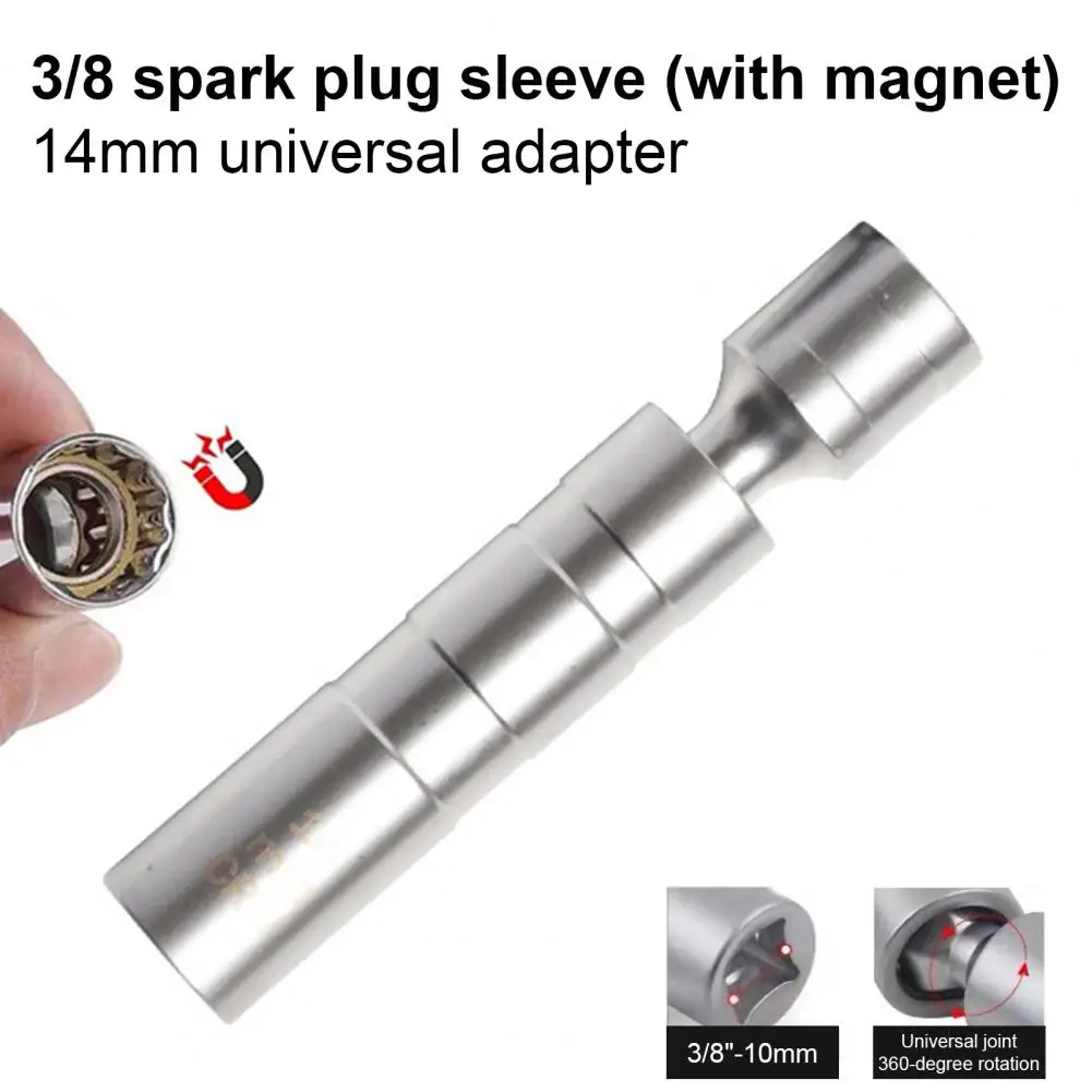 Narrow Space Spark Plugs Socket Universal Magnetic Spark Plug Sleeve Thin Wall Joint Removal Tool Automotive Repair for Spark