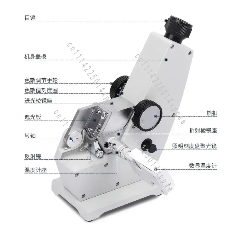 Testing Instrument 2WAJ Digital Abbe Refractometer For Lab Brix Concentration Measurement Monochromatic Optical