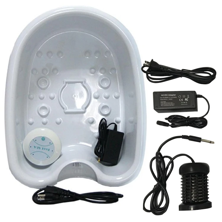 

Wholesale Personal Ionic Detox Foot Bath Spa Cleanse Machine Array Health Care Detox Foot Bath Device with White Basin