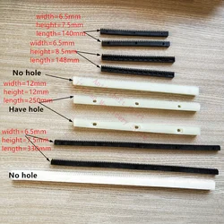 1 mod 6.5*7.5*140 6.5*7.5*330 Plastic nylon pom rack injection molding machine processing model toy motor motor gearbox rack