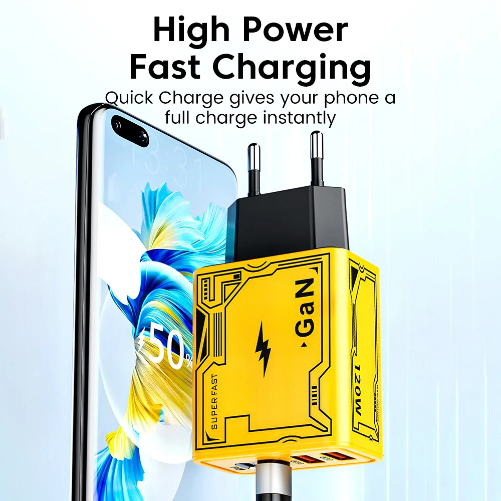 Type C USB Quick Charger 4 Ports QC3.0 Cell Mobile Phone Power FAST Adapter For  iPhone Samsung mobile phone charger - náhled 4