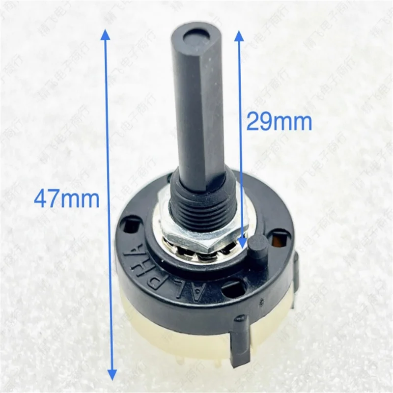 1 PCS ALPHA SR2612F-0112 360 degree rotary potentiometer 1 knife 12 band switch shaft length 29