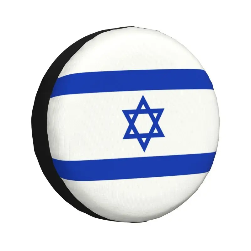 Custom Israeli Flag Spare Tire Cover for Mitsubishi Pajero 4WD 4x4 Trailer Car Wheel Protector 14