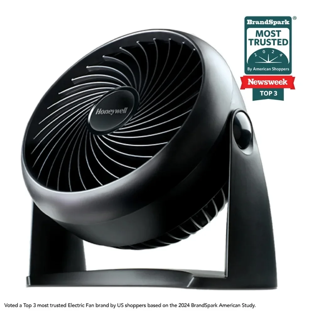 Black Turbo Force Power Table Fan New W 14.4" X H 15.2" X L 8.1" Aerodynamic Turbo Design 3 Speed Settings