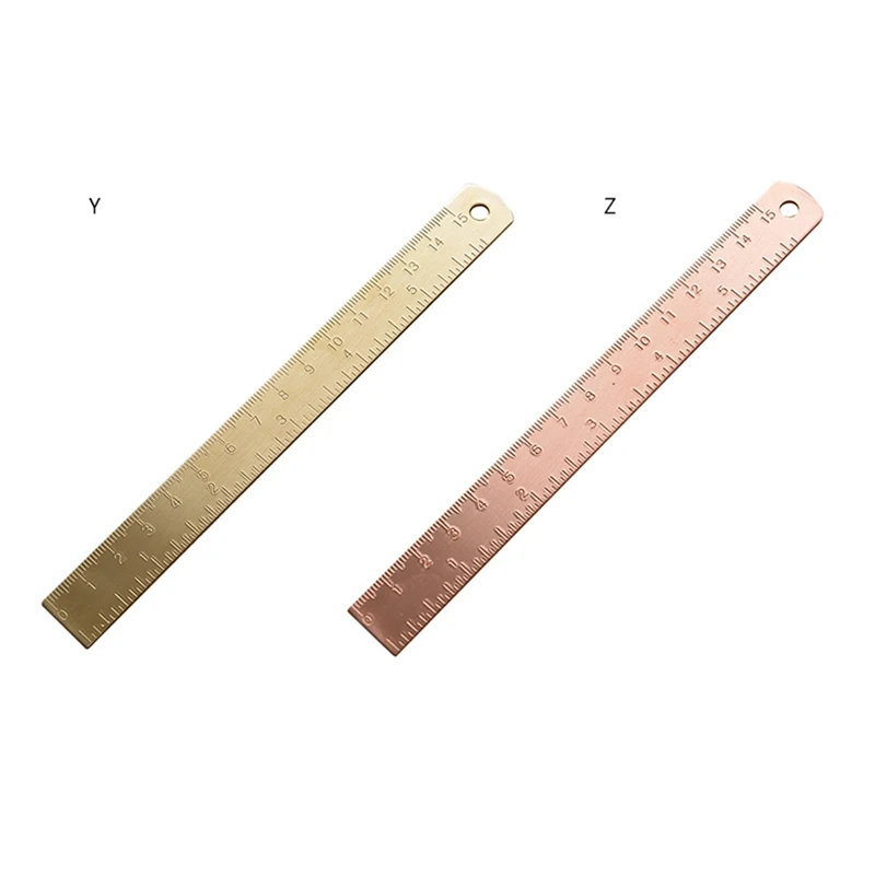 15cm Vintage Copper Brass Ruler Outdoor Measure Ruler Tool EDC Measuring Rulers Rod Handy Straight Ruler Painting Measuring Tool