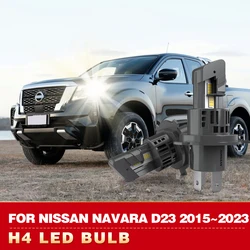 2x H4 Led Canbus 헤드 라이트 전구 24000Lm 높은 낮은 빔 안개등 흰색 팬 Led 슈퍼 밝은 닛산 Navara D23 2015 ~ 2023