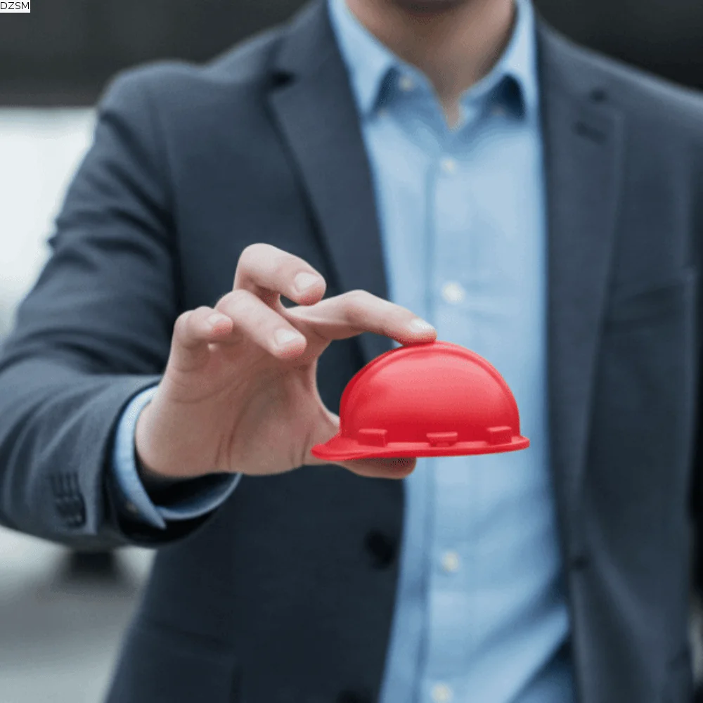 Business Storage 3D Printed Card Holder Vibrant Color PLA Helmet Stand Safety Shape Creative Design Desk Organizer Meeting Room