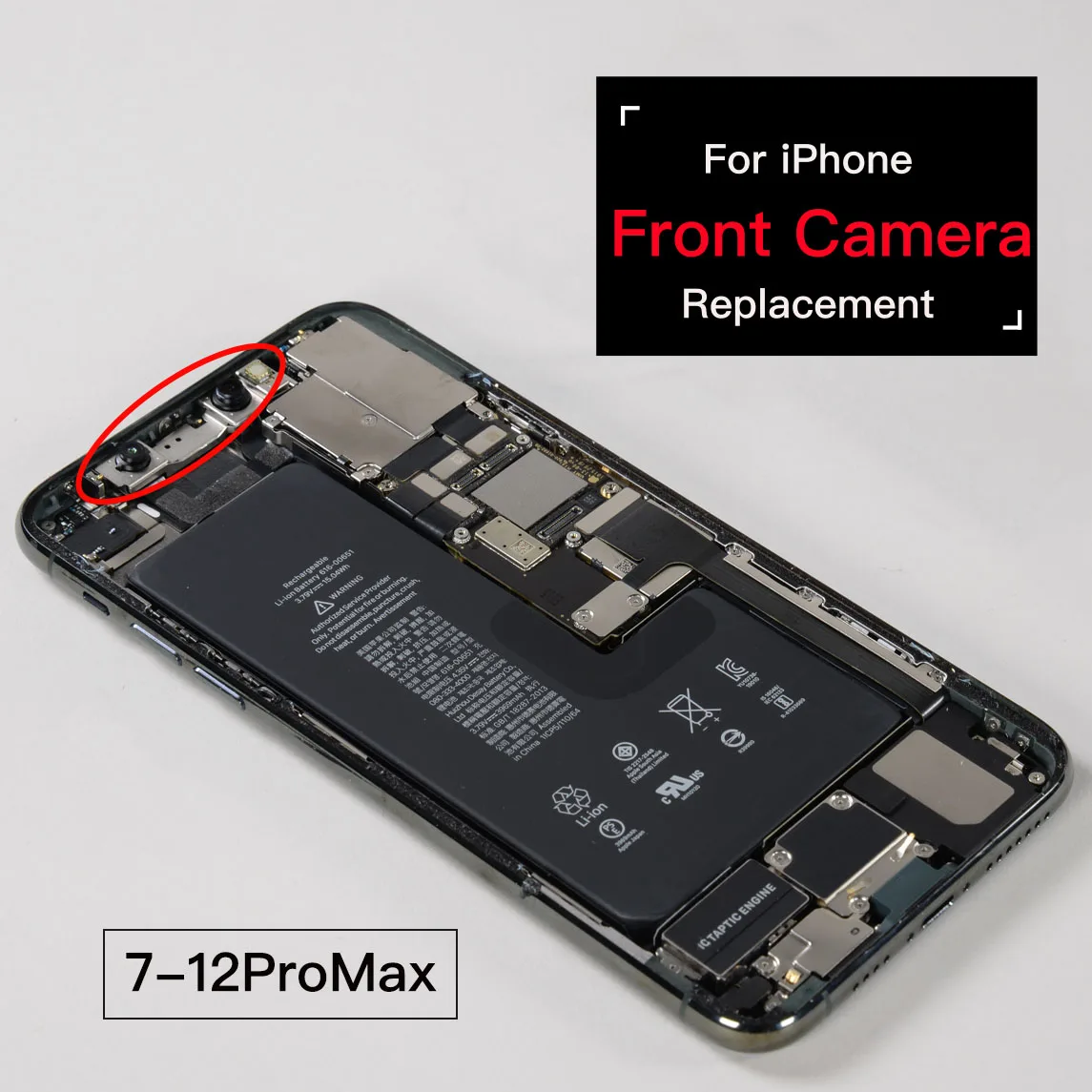 

Замена гибкого кабеля передней камеры для iPhone 7 8 Plus X XR XS 11 12 Pro Max Модуль лицевой камеры без Face ID