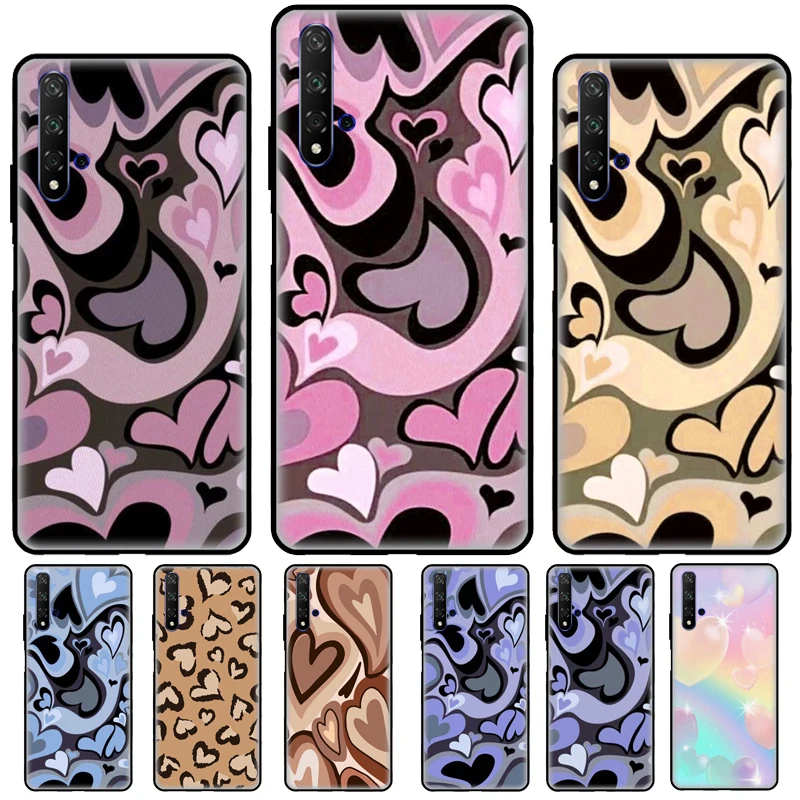 Purple Heart Swirl Aesthetic For Huawei Nova 2Z 2 3 5T Case For Huawei Y6 Y5 2017 2018 Y7 Y9 2019 Y6P Y7A 2020 Cover