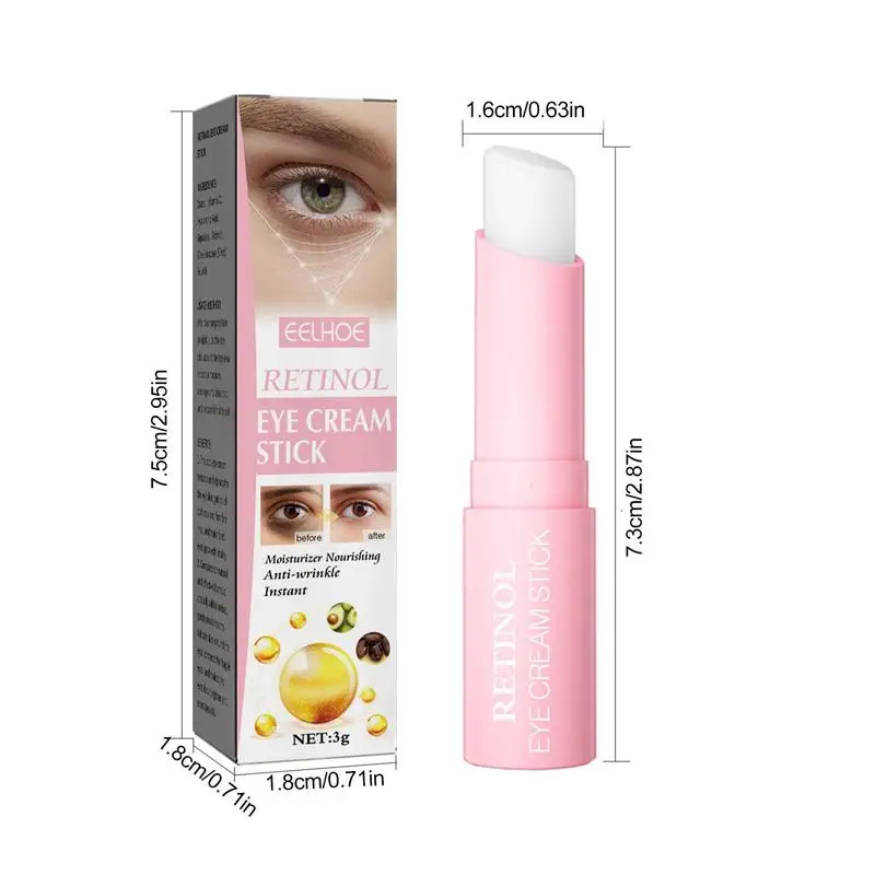 Bâton hydratant pour les yeux, baume pour les cernes et les poches, gel sous les yeux, SAP Puffiness et hydratant, minimise Dark