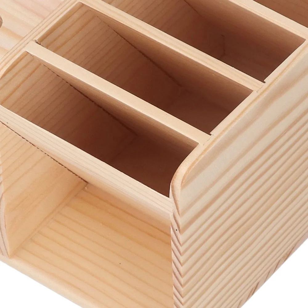 Wood Storage Rack Countertop Wooden Organizer Stable Desktop Storage Box Freestanding Rack Space Saving Wood Shelf