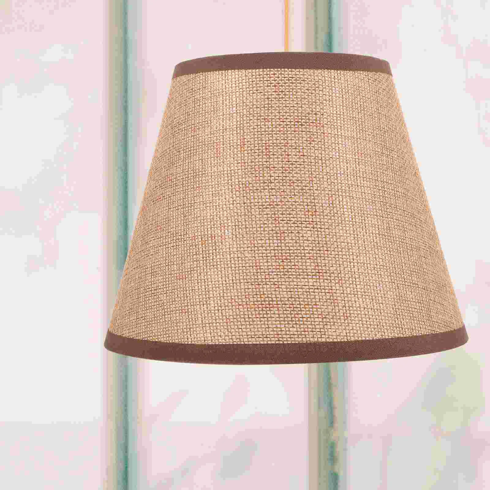 

Hanging Lamp Lampshade Hotel Light Wall for Floor Covers Brown Bedside Farmhouse Fixtures