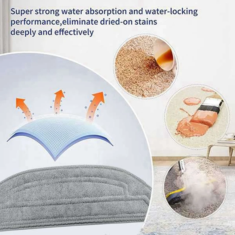 Paños de fregona para Roborock S8 Maxv Ultra G20s Robot aspirador, piezas reemplazables, cepillo de limpieza lavable, trapo