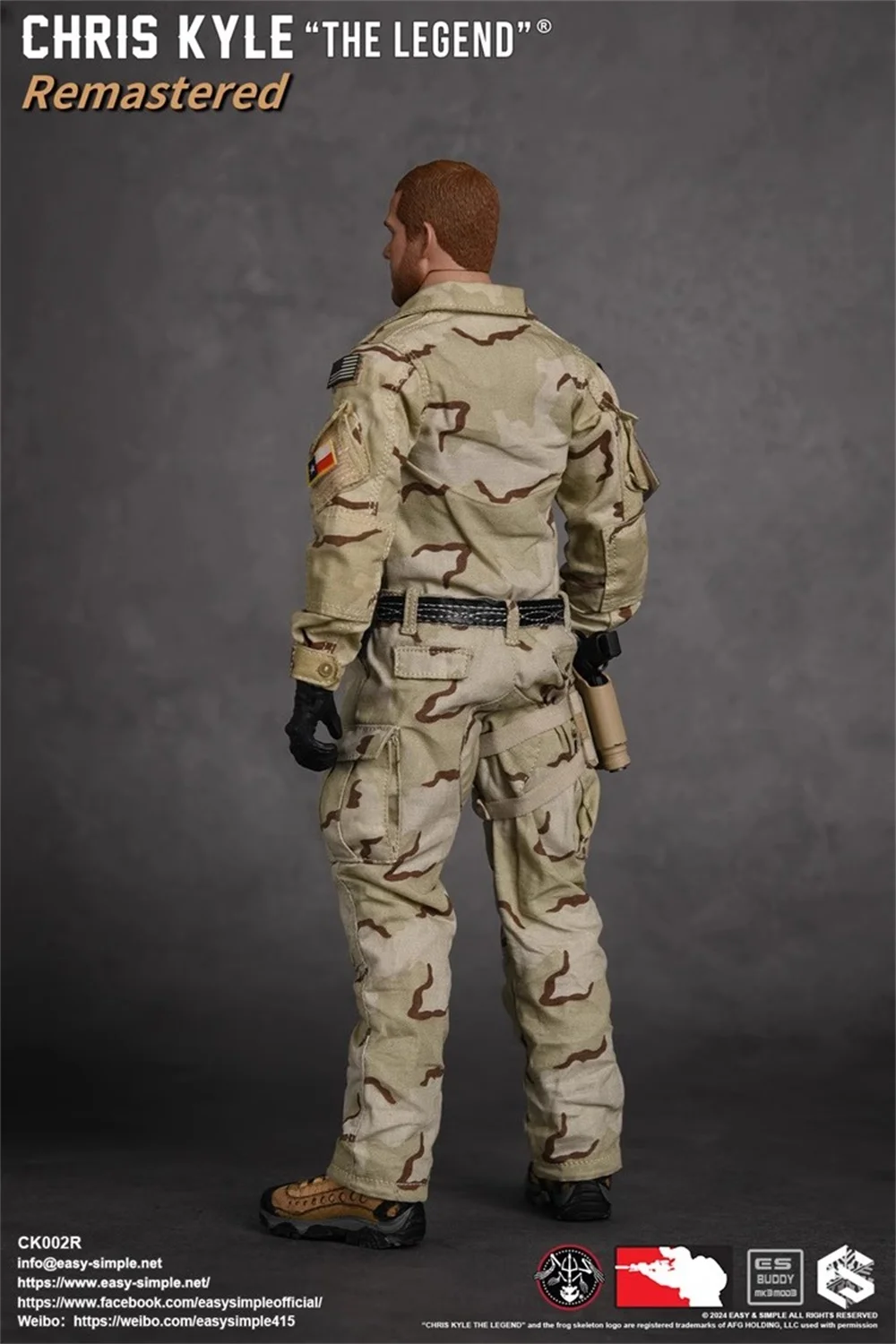 1/6 EASY&SIMPLE ES CK002R US. Soldier Doll Sniper ChrisKyle Toys Model Dress Uniform Waist Belt Accessories For 12