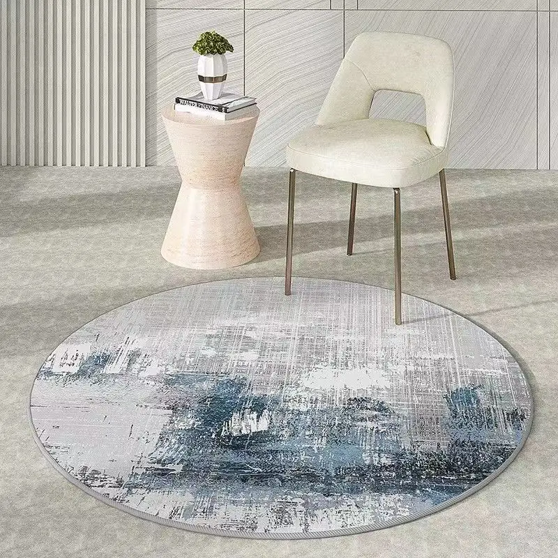 Simple Round Carpet Living Room Decoration Luxury Bedroom Decor Washable Lounge Rugs Non-slip Floor Mats Parlor Kids Play Mat