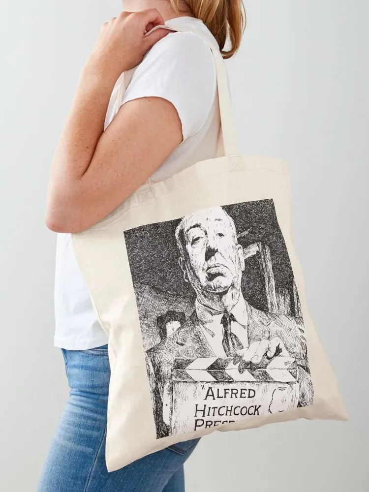 

Alfred Hitchcock Presents Tote Bag Women's shopper hand bag bags for women Portable shopping bag