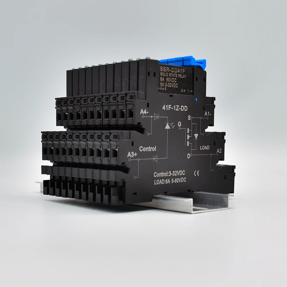 SSR-41FDA Halbleiterrelais – 6 A, DC-AC, LED, Für Hutschienenmontage, 1 Stück