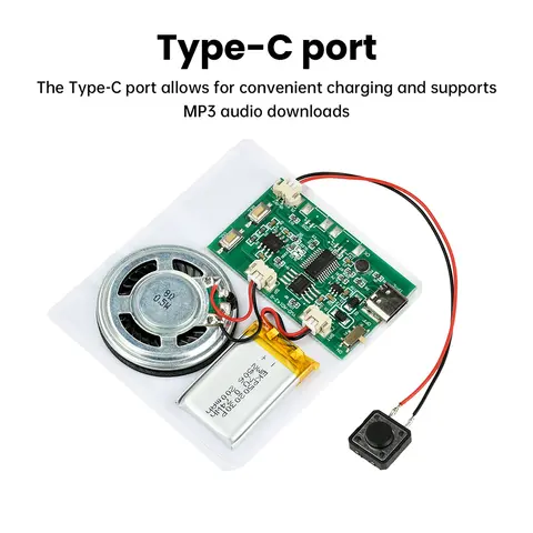 DIY recording and playback module 8M USB Recordable Birthday Card Music Voice Module Chip for DIY Voice Audio toy Greeting Card