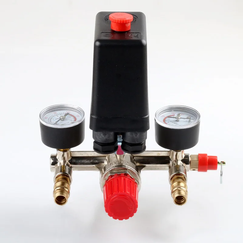 90-120psi Pressure Switch Control Valve Automatic Energy Saving Air Compressor Manifold for Regulator Gauge