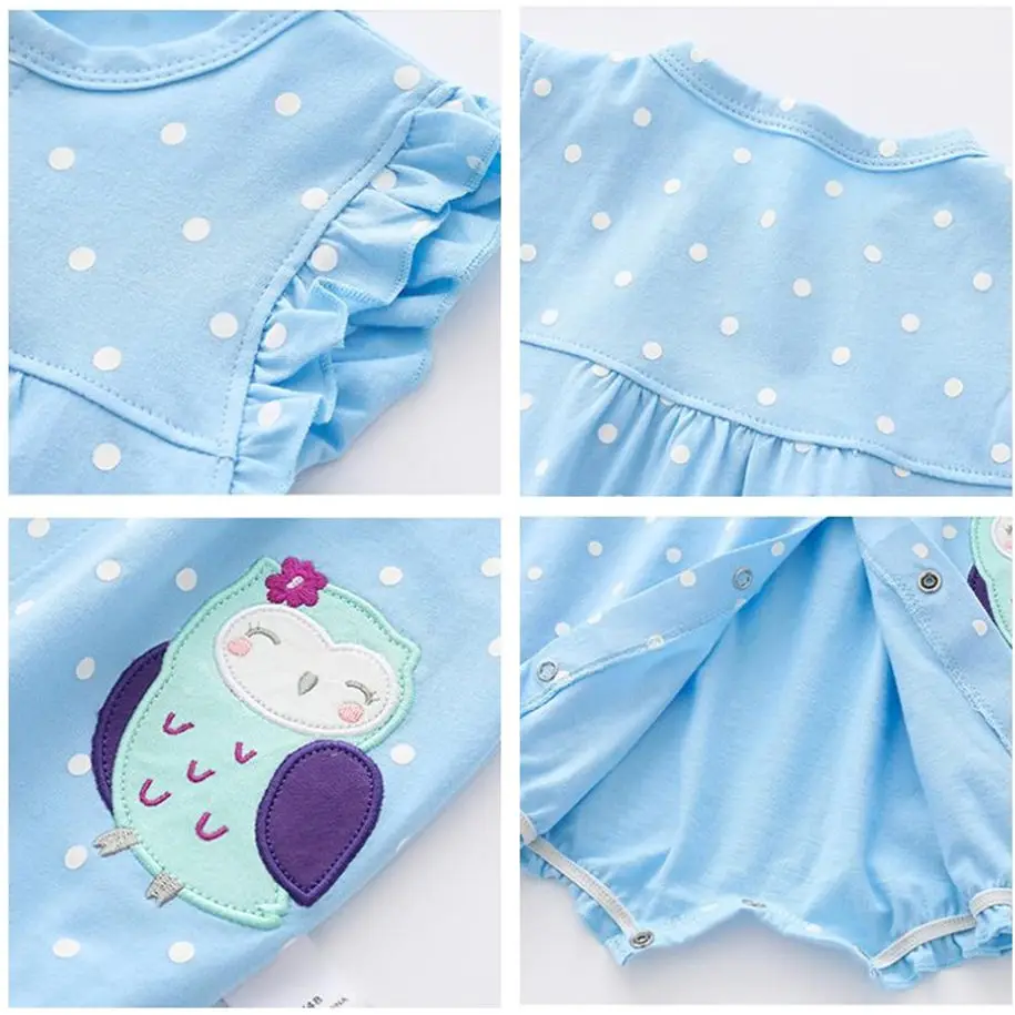 2023 Brand Summer Baby Girl Clothes One-pieces Jumpsuits Newborn Cotton Short Romper Infant Girls Clothes Roupas Menina