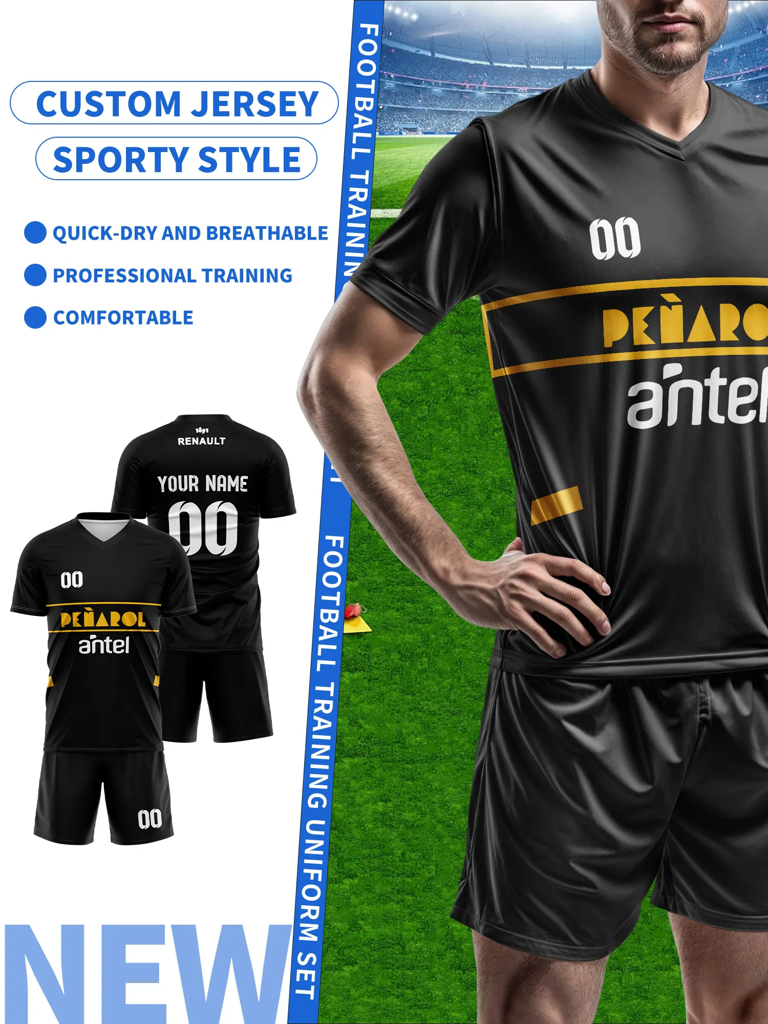 

Создайте свой собственный футбольный джерси | Индивидуальное имя и номер | Дышащая футболка для тренировок по футболу, персонализированная футбольная майка для спортивных фанатов