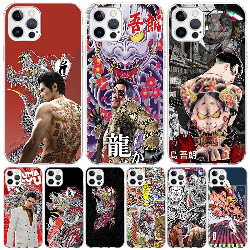 Capa de Telefone Yakuza 0 para iPhone X XS XR 13 12 Mini 11 Pro Max 7 Plus 8 + 6S 6 5S SE 5 Personalizada