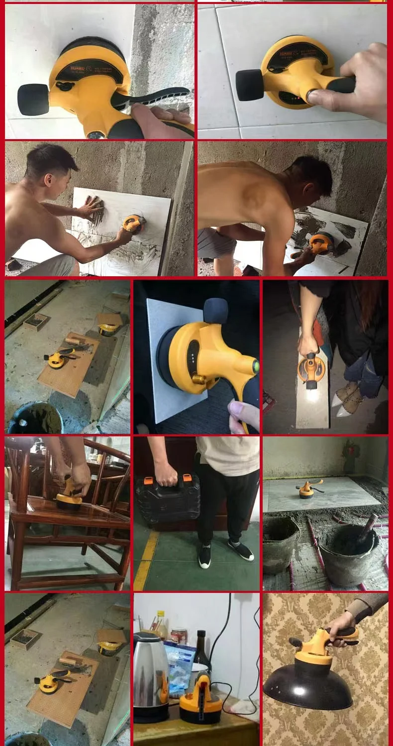New Portable Wireless Tiler Rechargeable Lithium Battery Tile Tiler Tile Vibrator Wall Tile Floor Suction Cup Power Tool
