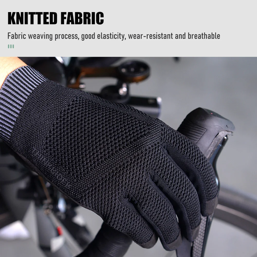 ThinkRider Cycling Gloves Winter Full Finger MTB Bike Bicycle Sports Gloves Men Women Knitted Gym Motorcycle Gloves