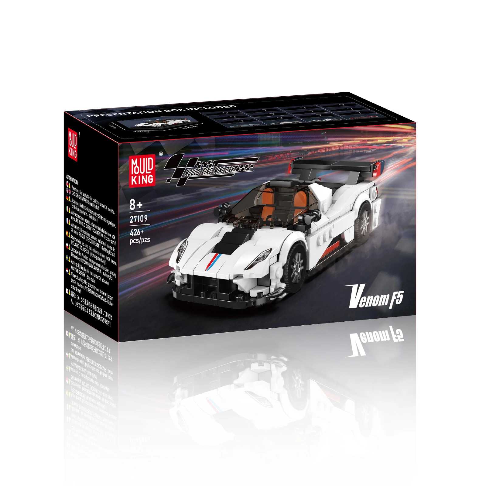 MOLD KING 27109 426 قطعة مكعبات بناء سلسلة سيارات صغيرة متوافقة مع العلامات التجارية الكبرى