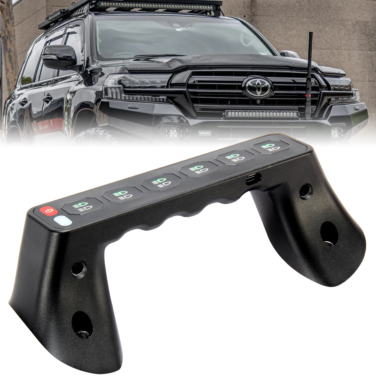 الأصلي سيارة عمود مقبض 1:1 التصنيع باستخدام الحاسب الآلي صنع 12 فولت سيارة 6 عصابة مقبض لاسلكي لوحة التبديل لتويوتا LC200 لكزس 570 #1