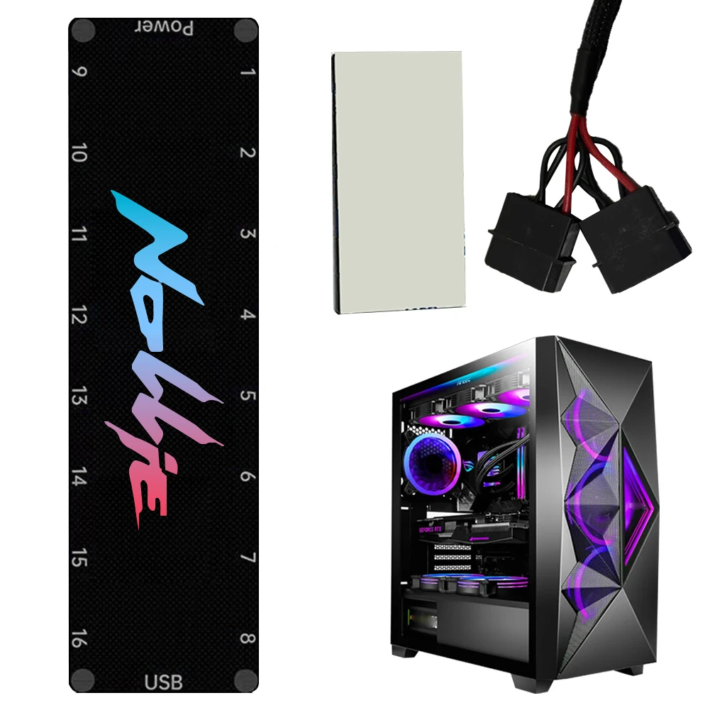 

5V 3PIN Addressable ARGB Splitter Support SignalRGB OpenRGB ARGB Fan HUB Controller SATA Power 8/16 Way for PC Chassis Case