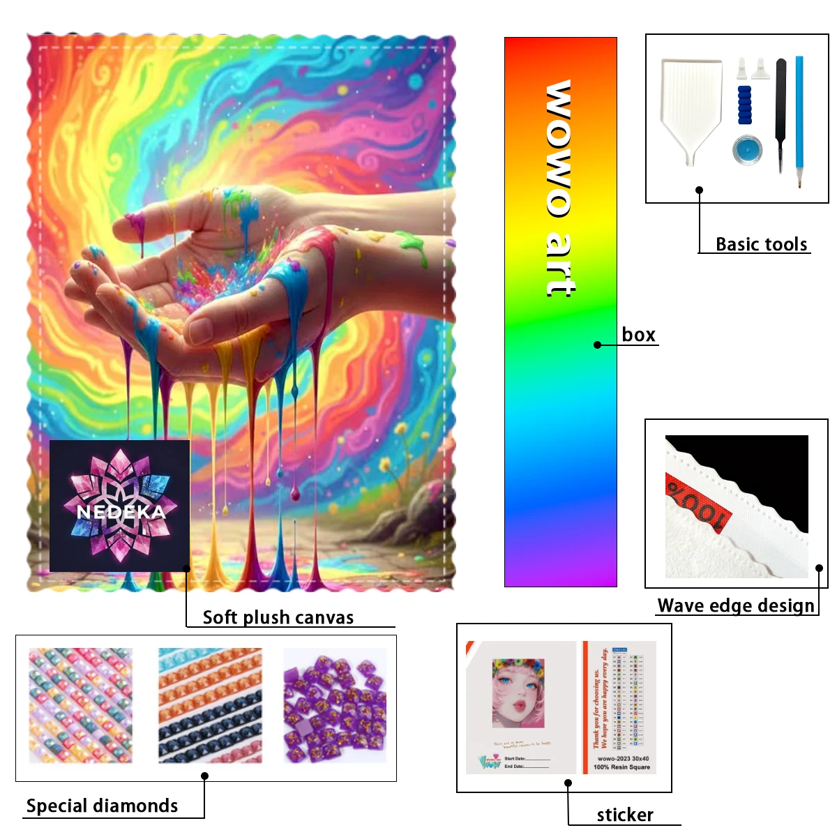 

【NEDEKA_ Diamond Art】watercolor AB Rhinestone FD Rhinestone Perfect Resin Diamond