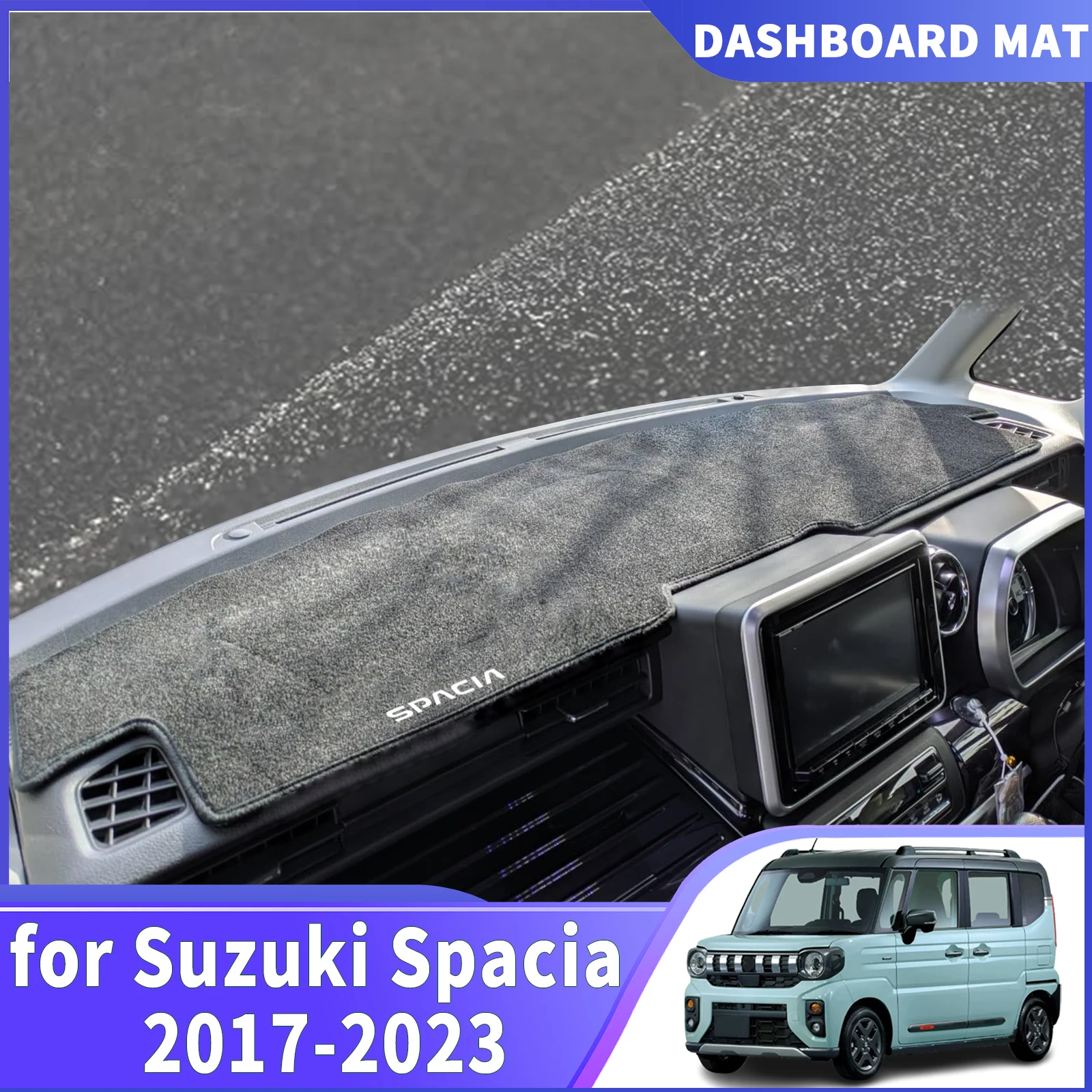 

fit for Suzuki Spacia MK2 MK53S 2017-2023 RHD Accessories Car Dashmat Dashboard Cover Pad DashMat Sunshade Protective Carpet