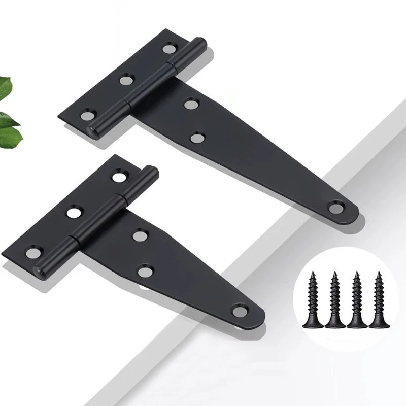 Heavy Duty Door Hinge Extended T-Shape Reinforced Bearing Hinge Rotat 270 Furniture Adjustable Mounting Hardware For Wood Gate