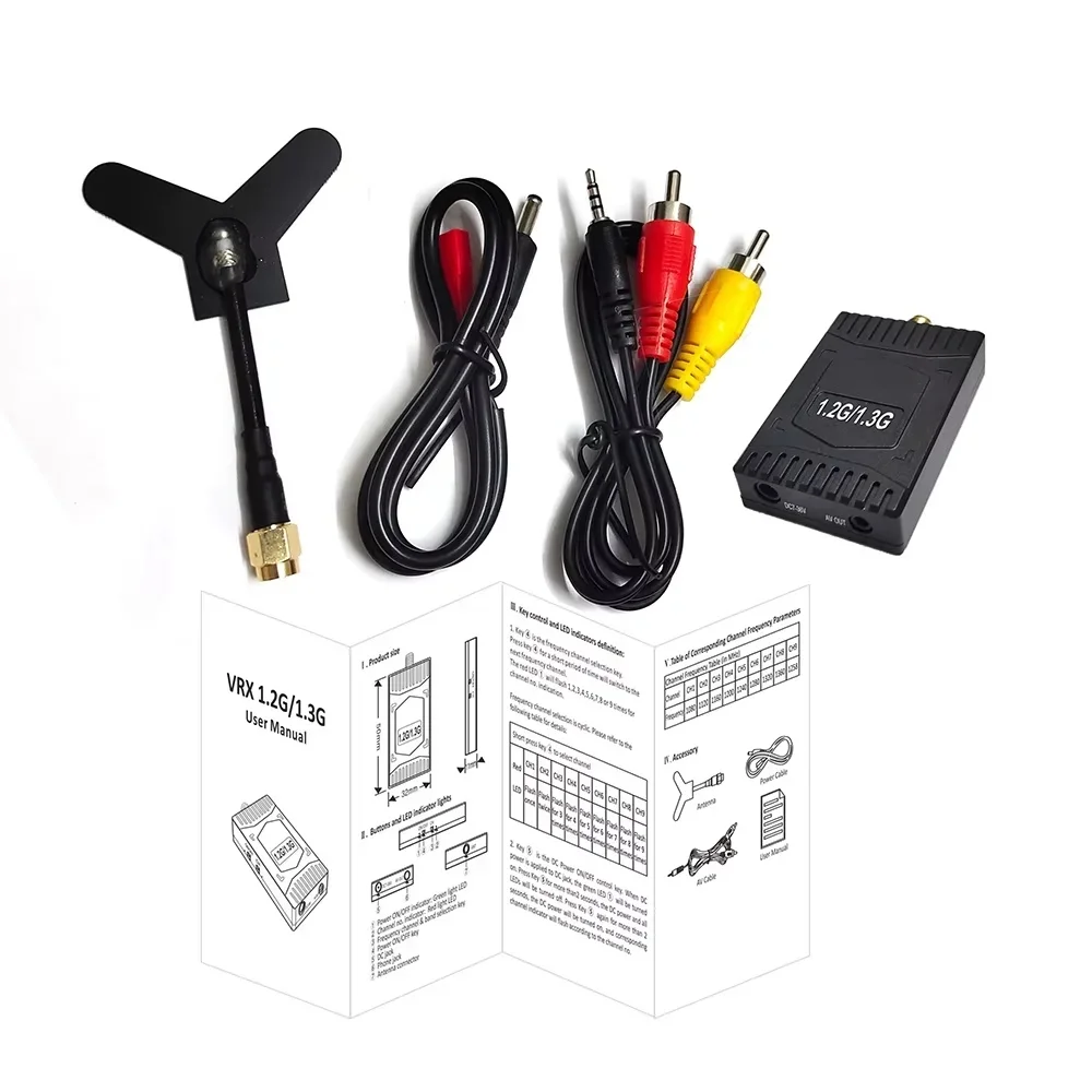 1.2Ghz 1.3Ghz 2W Analog VTX UAV Video Transmitter and Receiver 1.1G 1.2G 1.3G Audio Video Transmission