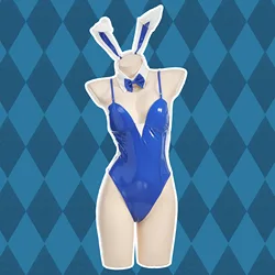 Nieuw Konijn Meisje Jumpsuit Cosplay Kostuum Pruik Schattig Konijn Oor Halloween Feest Jumpsuit Maatwerk