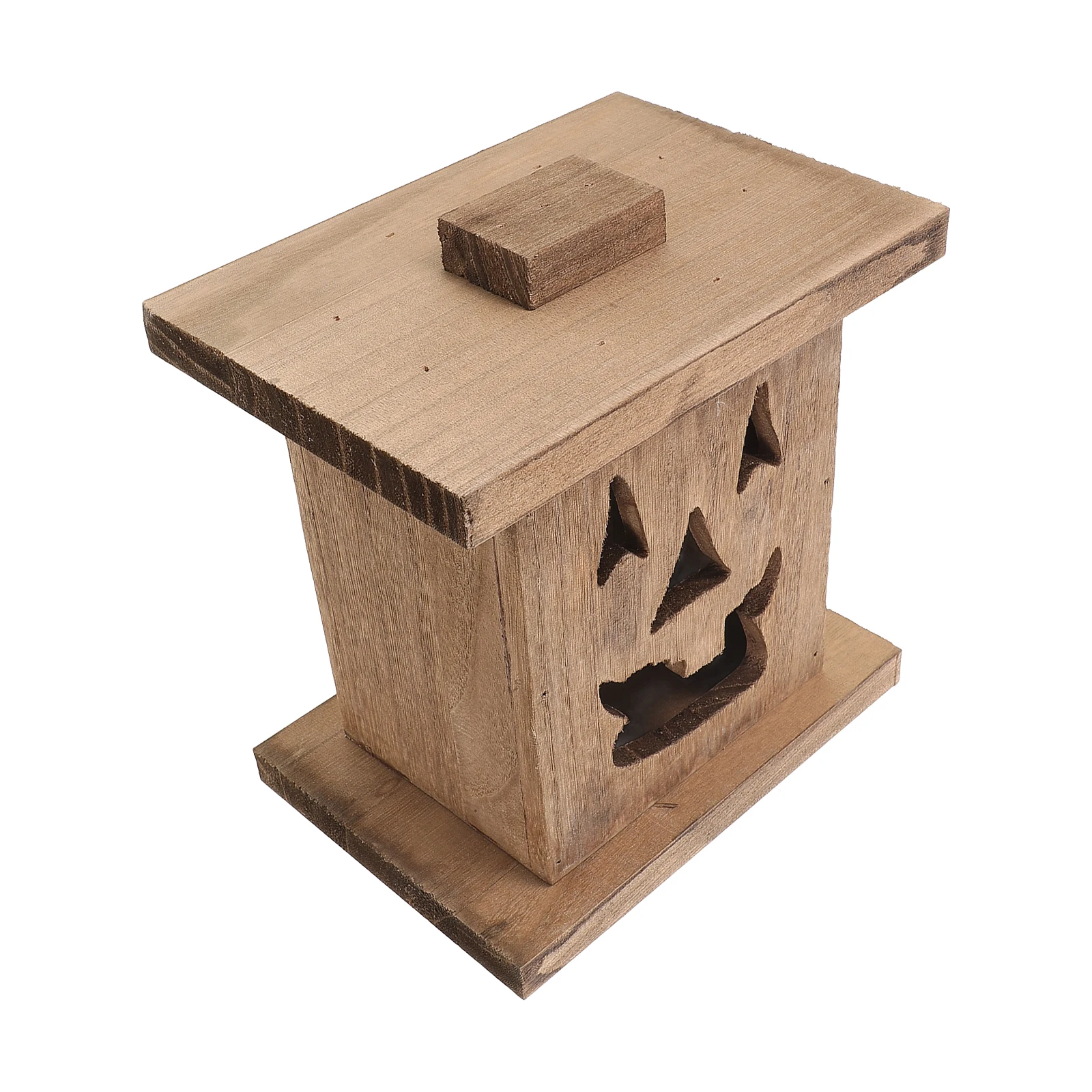

Wooden Courtyard Decorations Ghost Statue Halloween Outdoor Wood Craft Pumpkin Home Ornament Landscape Garden Decor