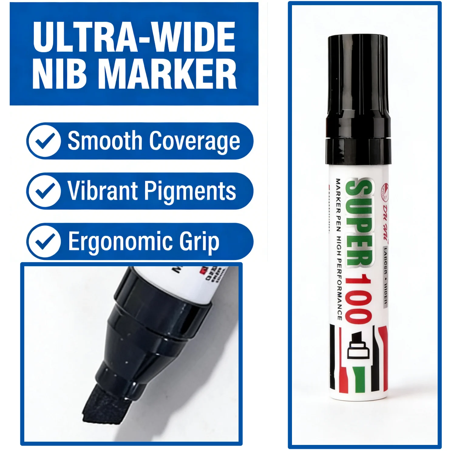 5/1pc Jumbo Marker - Identity Theft Protection Privacy Secret & Address Protector, Extra Wide Chisel Point Permanent Marker