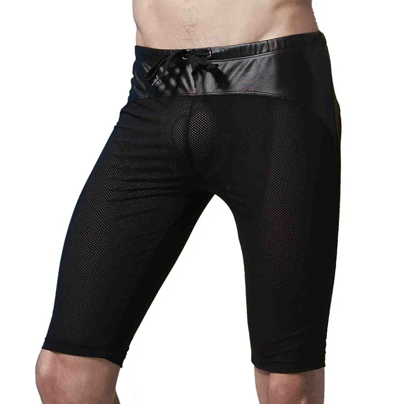 Męskie Fitness wygodne szorty Mesh bezszwowe oddychające czarne spodnie letnia siłownia Running Joggings Sweatshorts plażowe stroje kąpielowe