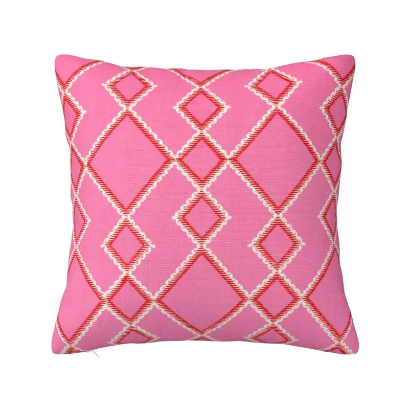 Custom Schumacher Branson Embroidery Pink Pillow Case 45x45cm Nordic Cushion Cover Car Pillowcase