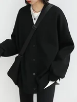 CHIC VEN Korean Autumn Winter Women's Sports Coat Casual Loose V-neck Sweatshirt for Women Thick Warm Tops Office Lady Female - Image 2