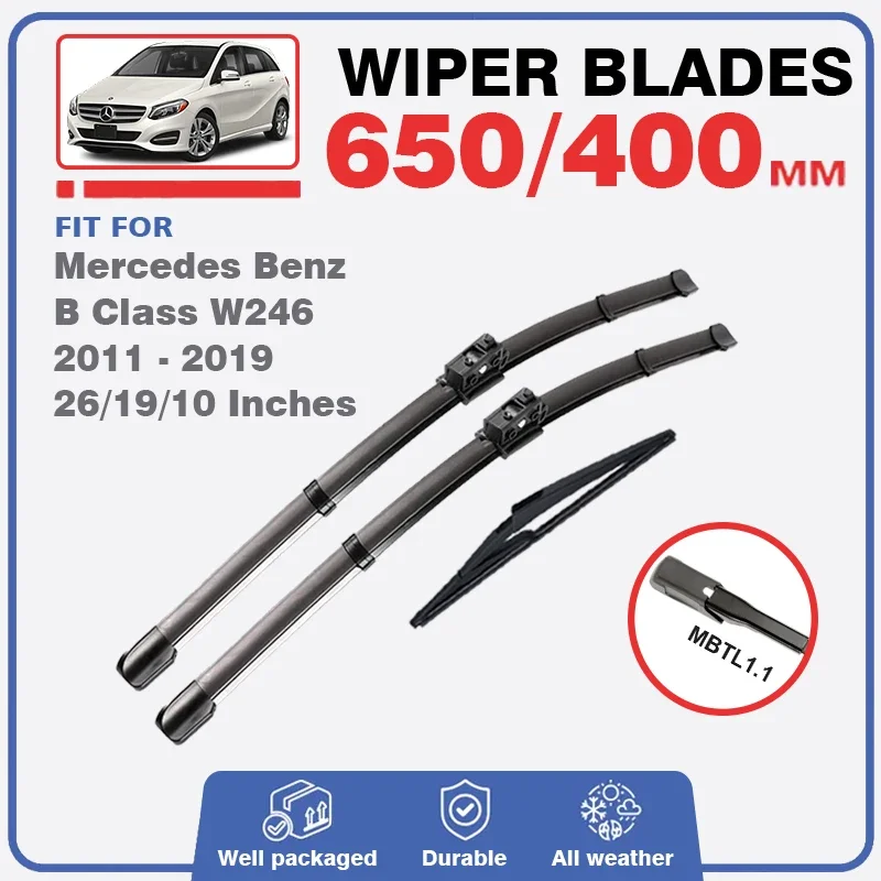 Front / Rear Wiper Blade For Mercedes Benz B Class Klasse W246 2011 - 2019 Windscreen Windshield Accessories B180 B200 B220 B250